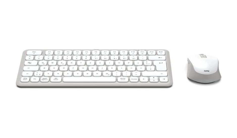 173062 WKM-500 Home Tastatur USB + RF Wireless + Bluetooth 2.4 GHz  (Grau, Weiß) 