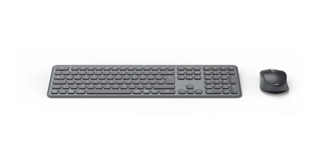 173065 WKM-550 Heimbüro Tastatur RF Wireless + Bluetooth 2.4 GHz  (Schwarz) 