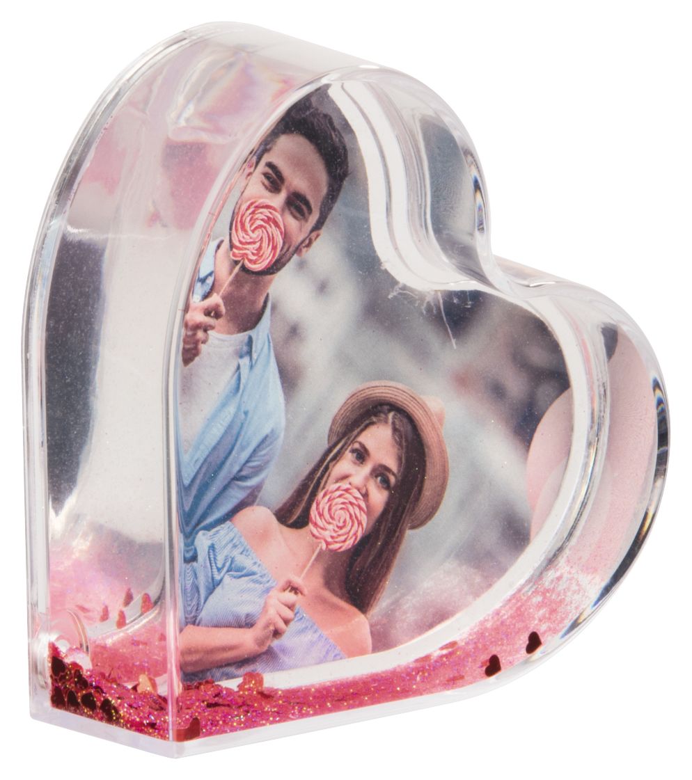 175817 Heart Einzelbilderrahmen 9,4 x 7,6 cm  (Rot/Transparent) 