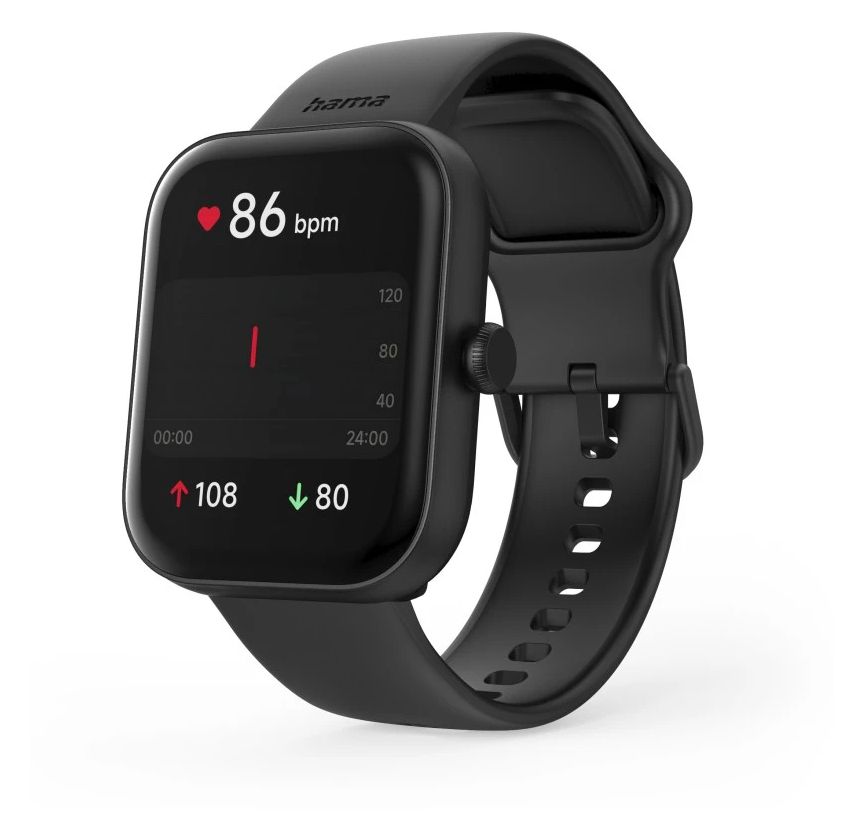 178614 5000 Digital 47 mm Smartwatch Rechteckig IP68  (Schwarz) 