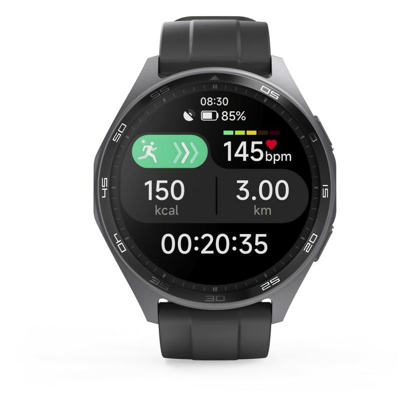 178618 7010 Smartwatch Rund  (Schwarz) 