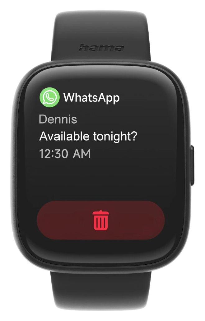 178640 4000 Digital 46 mm Smartwatch Rechteckig IP68  (Schwarz) 