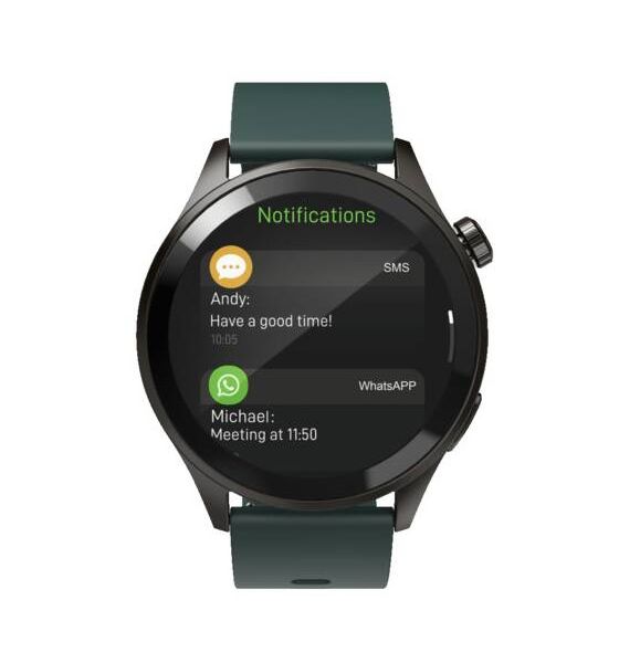 179056 6050 Smartwatch Rund IP68  (Schwarz) 