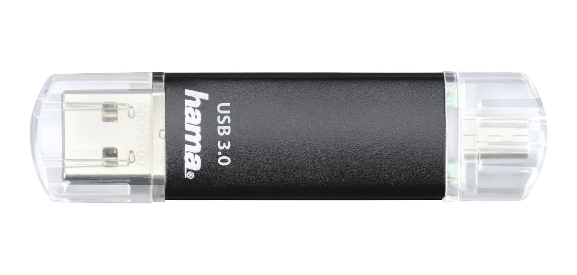 181099 Laeta Twin USB Type-A / Micro-USB Stick 128 GB  (Schwarz) 