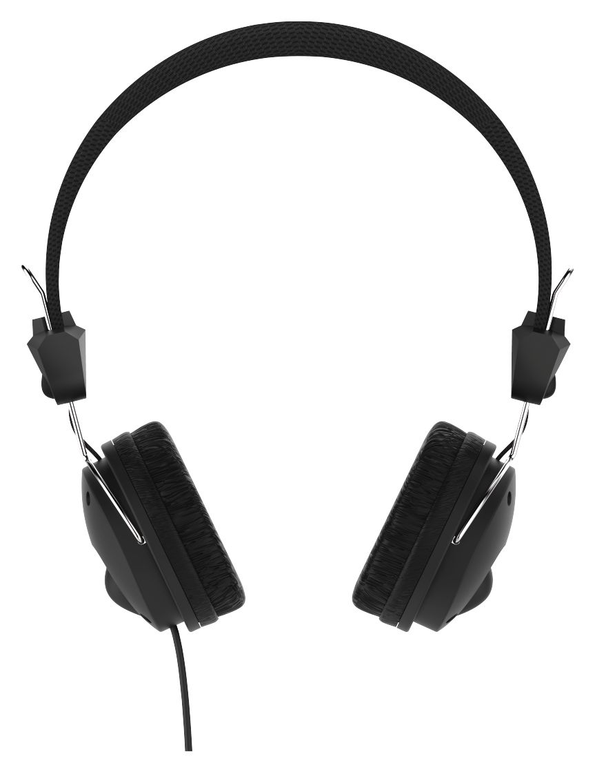 184016 Fun4Phone Ohraufliegender Kopfhörer Kabelgebunden  (Schwarz) 