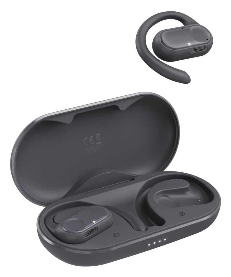 184091 Spirit Open In-Ear Bluetooth Kopfhörer Kabellos TWS 6 h Laufzeit  (Schwarz) 