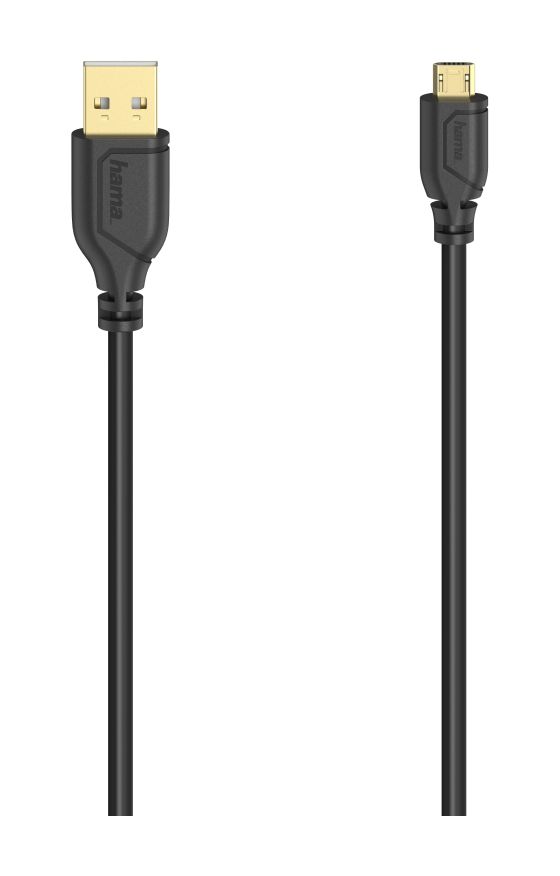 200610 Flexi-Slim 0,48 Gbit/s Stecker Micro-USB A auf USB A 0,75 m  (Schwarz) 