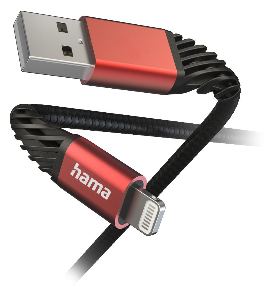 201538 Extreme Lightning auf USB A Männlich 1,5 m  (Schwarz, Rot) 