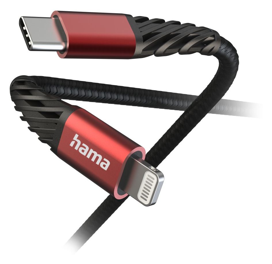 201541 Extreme Lightning auf USB C Männlich 1,5 m  (Schwarz, Rot) 