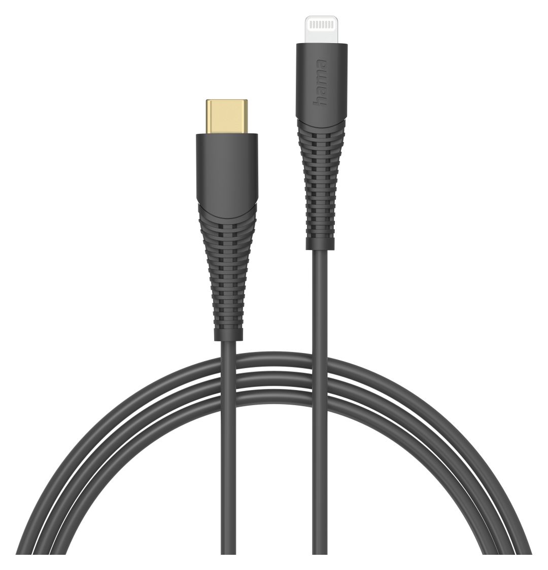 201602 Lightning auf USB C Männlich 1,5 m  (Schwarz) 