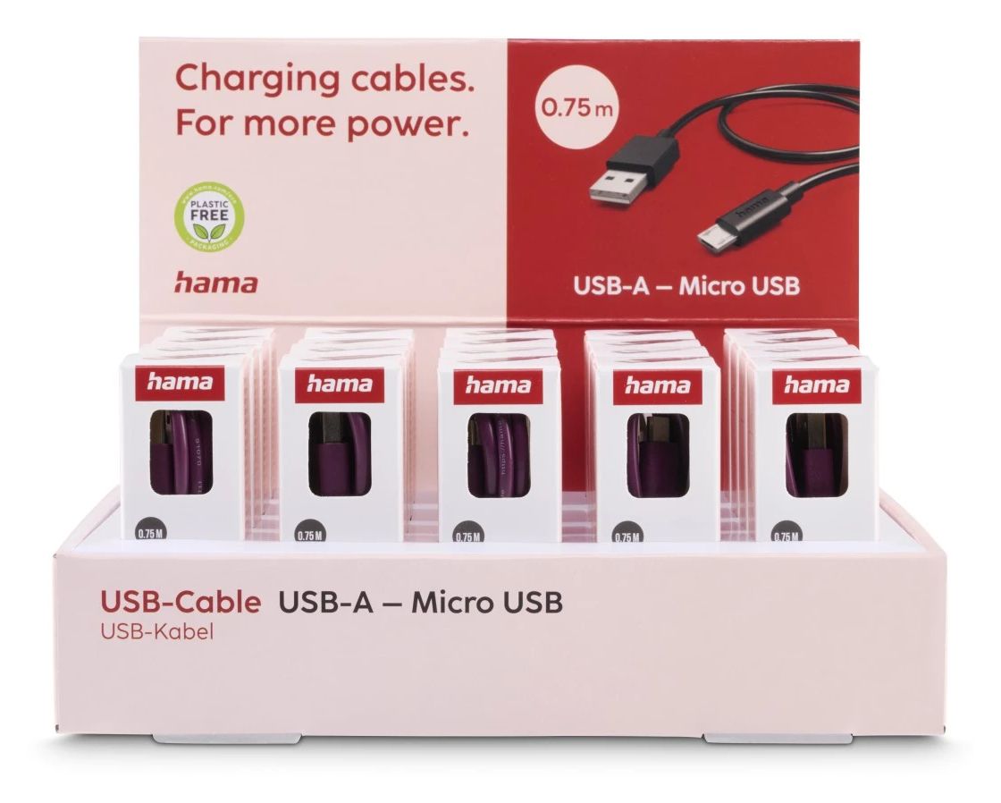 201729 0,48 Gbit/s Micro-USB B auf USB A Weiblich 0,75 m  (Schwarz, Weiß) 