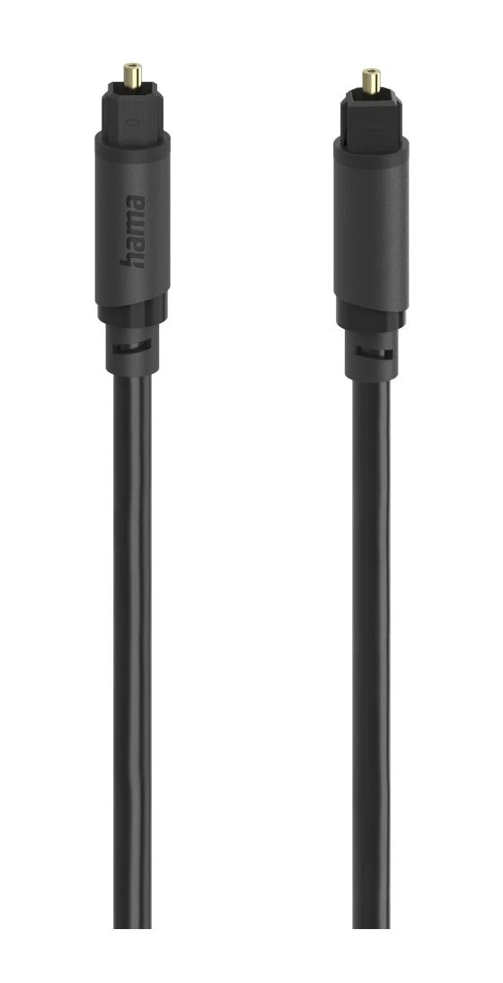 202015 Audio-Lichtleiter-Kabel Stecker Toslink auf Toslink 0,75 m  (Schwarz) 