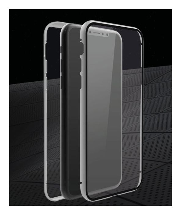 217009 360 Grad Glass Cover für Apple iPhone 13  (Silber/Transparent) 