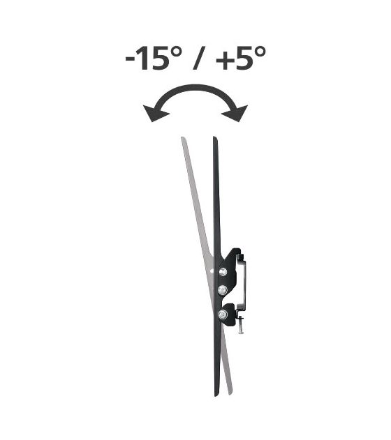 220808 Wand Halterung 0° bis 190,5 cm (75") 40 kg -15 - 5° neigbar 