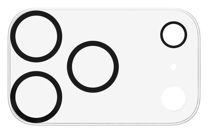 228570 Cam Protect Kameraobjektivschutz gehärtetes Glas 9H für  Apple iPhone 17 Pro Bruchfest, Fallbeständig, Schlagfest, Schlagfest, Kratzresistent, Splitterfrei, Stoßfest 