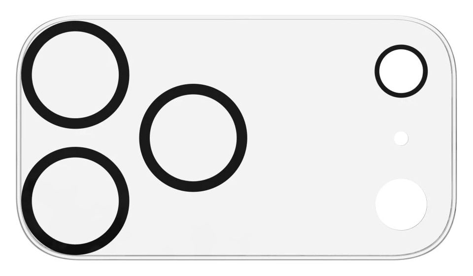 228571 Cam Protect Kameraobjektivschutz gehärtetes Glas 9H für  Apple iPhone 17 Pro Max Bruchfest, Fallbeständig, Schlagfest, Schlagfest, Kratzresistent, Splitterfrei 