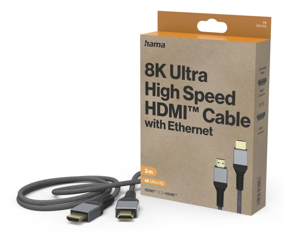 305150 48 Gbit/s Stecker Gerade HDMI auf HDMI Typ A (Standard) 2 m  (Schwarz, Grau) 