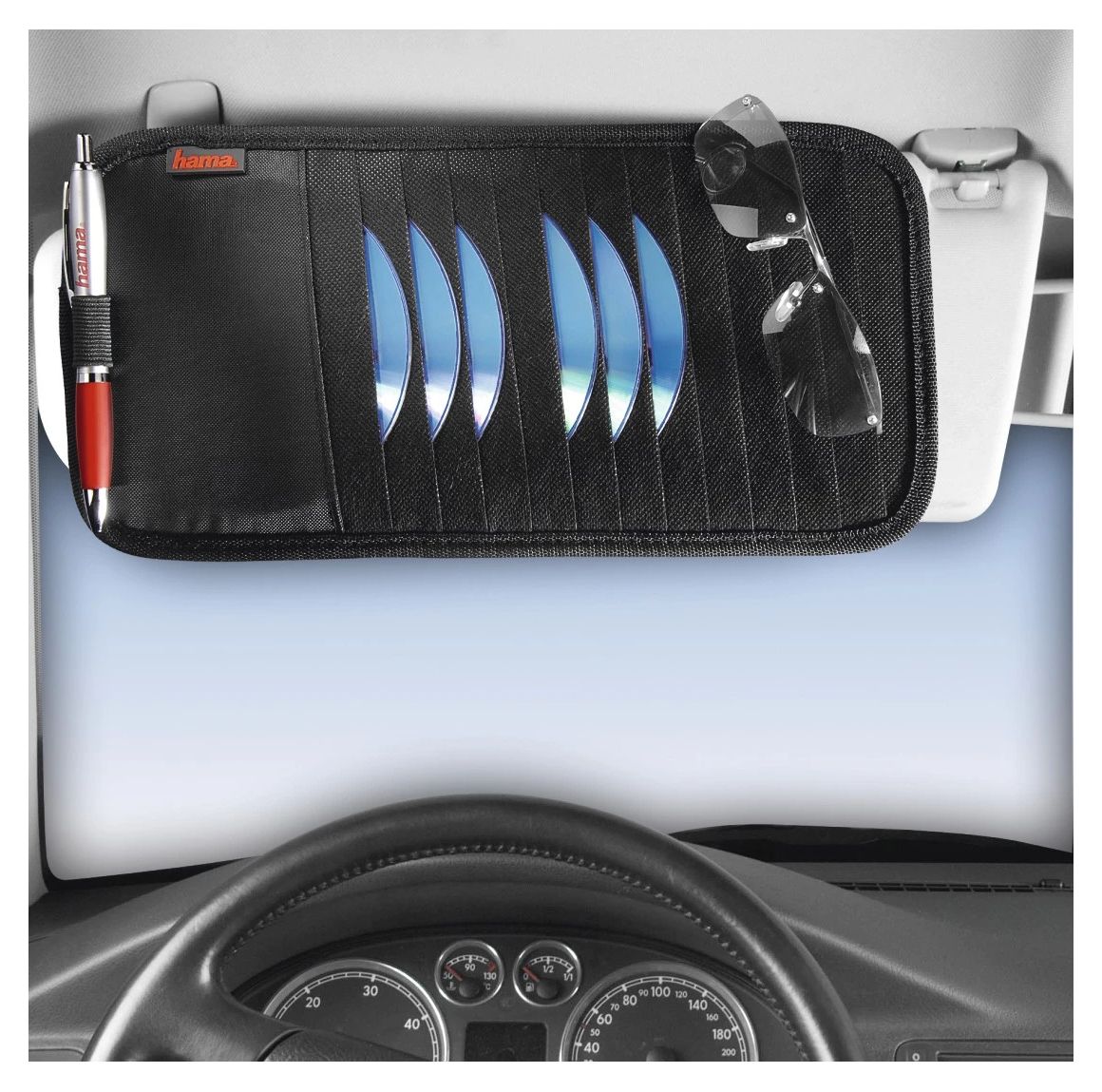 Automotive Sun Visor Case, 12 CDs 