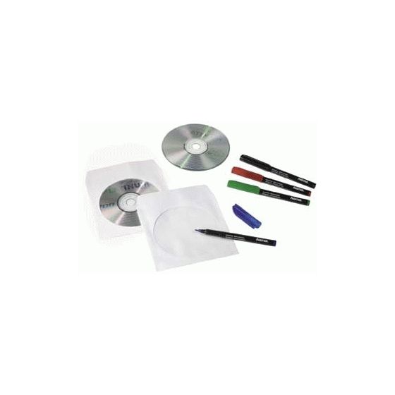 CD Paper Sleeves, white, 50 pcs/Pack 
