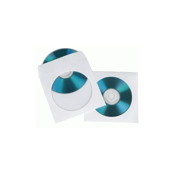 CD-ROM Paper Sleeves 50, White 