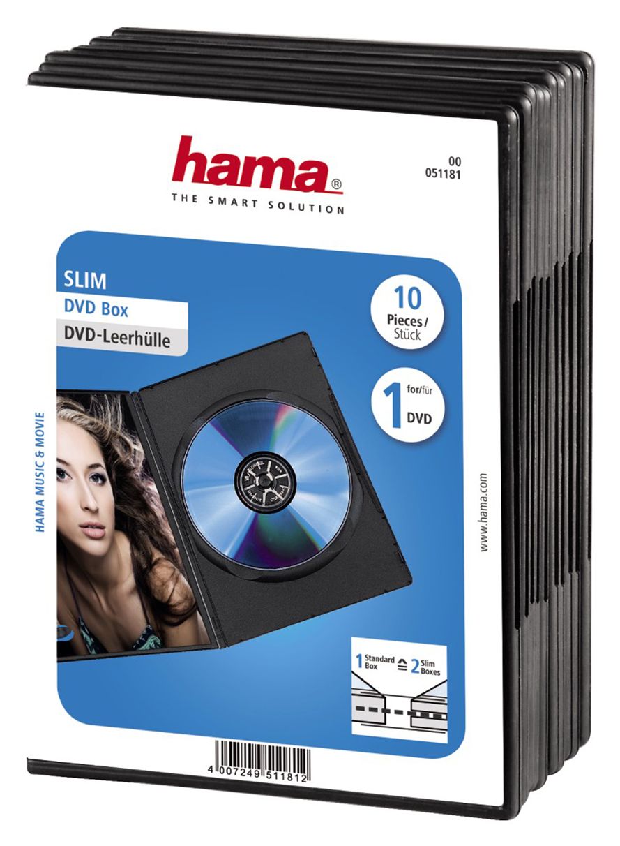 DVD Slim Box 10, Black 