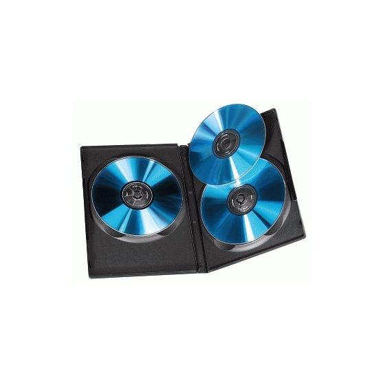 DVD Triple Box, black, pack of 5 