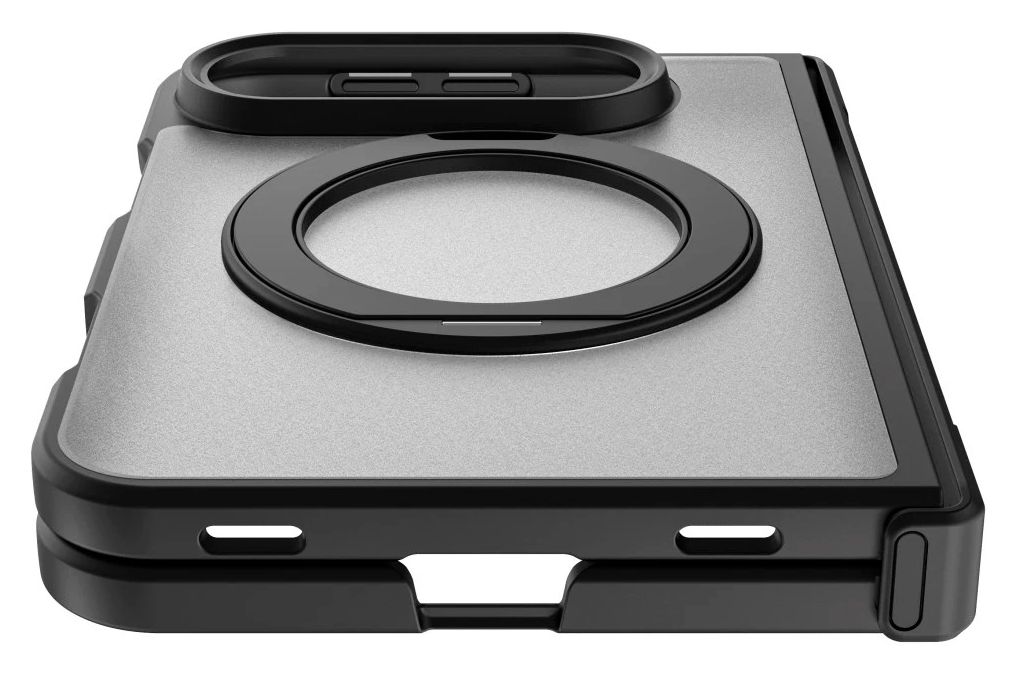 232490 Mag Hybrid Stand Cover für Apple iPhone Duo  (Schwarz) 