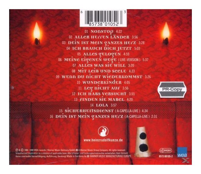 Heinz Rudolf Kunze - Nonstop-Das Bisher Beste Von 
