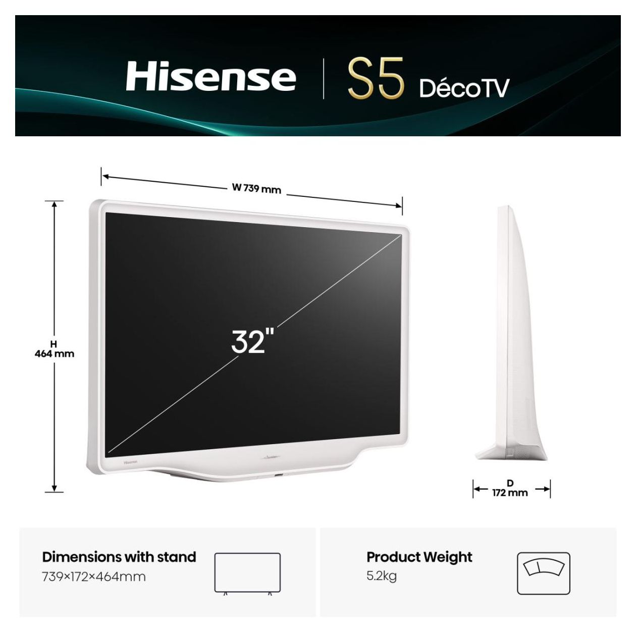 32 '' S5Q | Déco TV FHD 60 Hz 