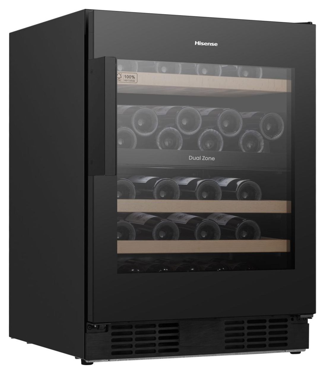 Freistehend weinkeller, Schwarz, 128 l 