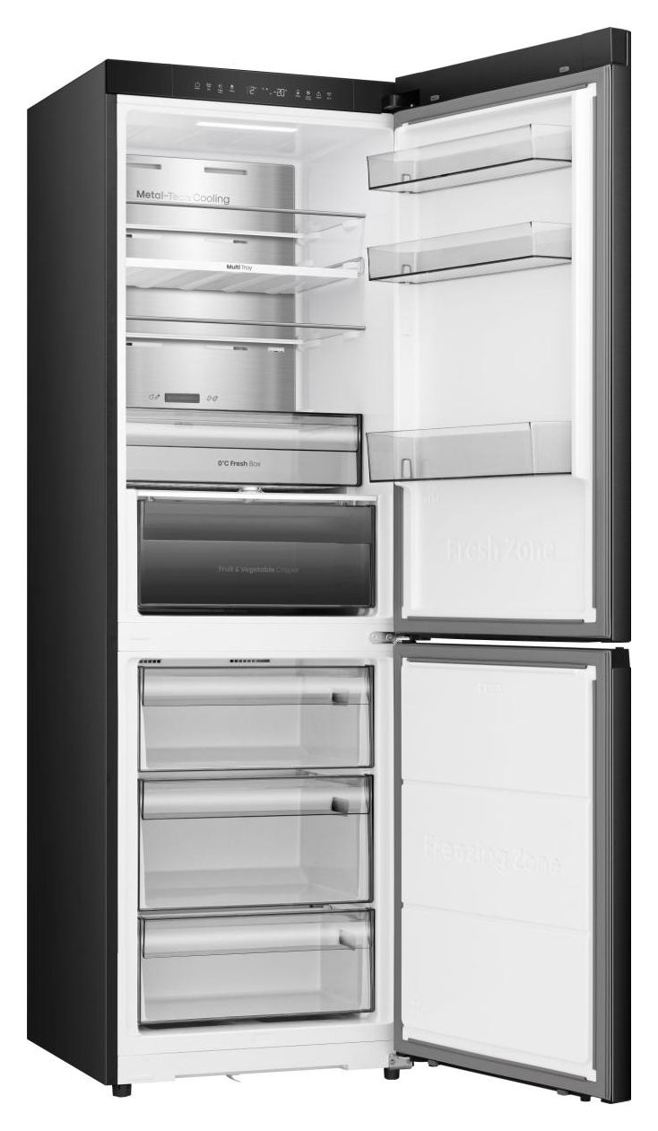 RB3K330SAFC 190 l / 115 l Kühl-Gefrierkombi freistehend NoFrost 165 kWh Jahr  (Schwarz) 