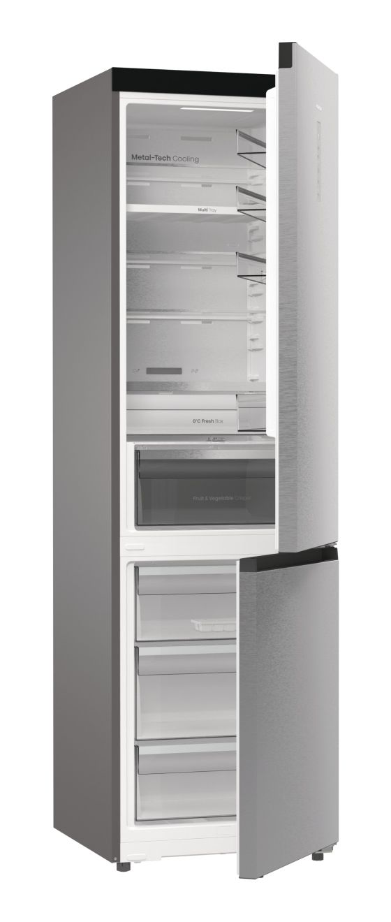 RB5P410SACA 253 l / 130 l Kühl-Gefrierkombi freistehend NoFrost 116,25 kWh Jahr (Grau, Edelstahl, Dunkles Grau) 