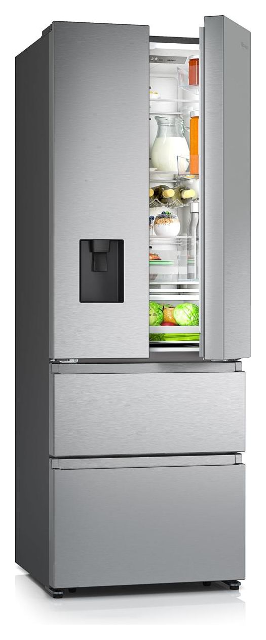 RF632N4WIE Side-by-Side Kühl-/ Gefrierkombination French Door 336 l / 149 l 295 kWh NoFrost 2000 mm x 700 mm  (Grau, Edelstahl) 