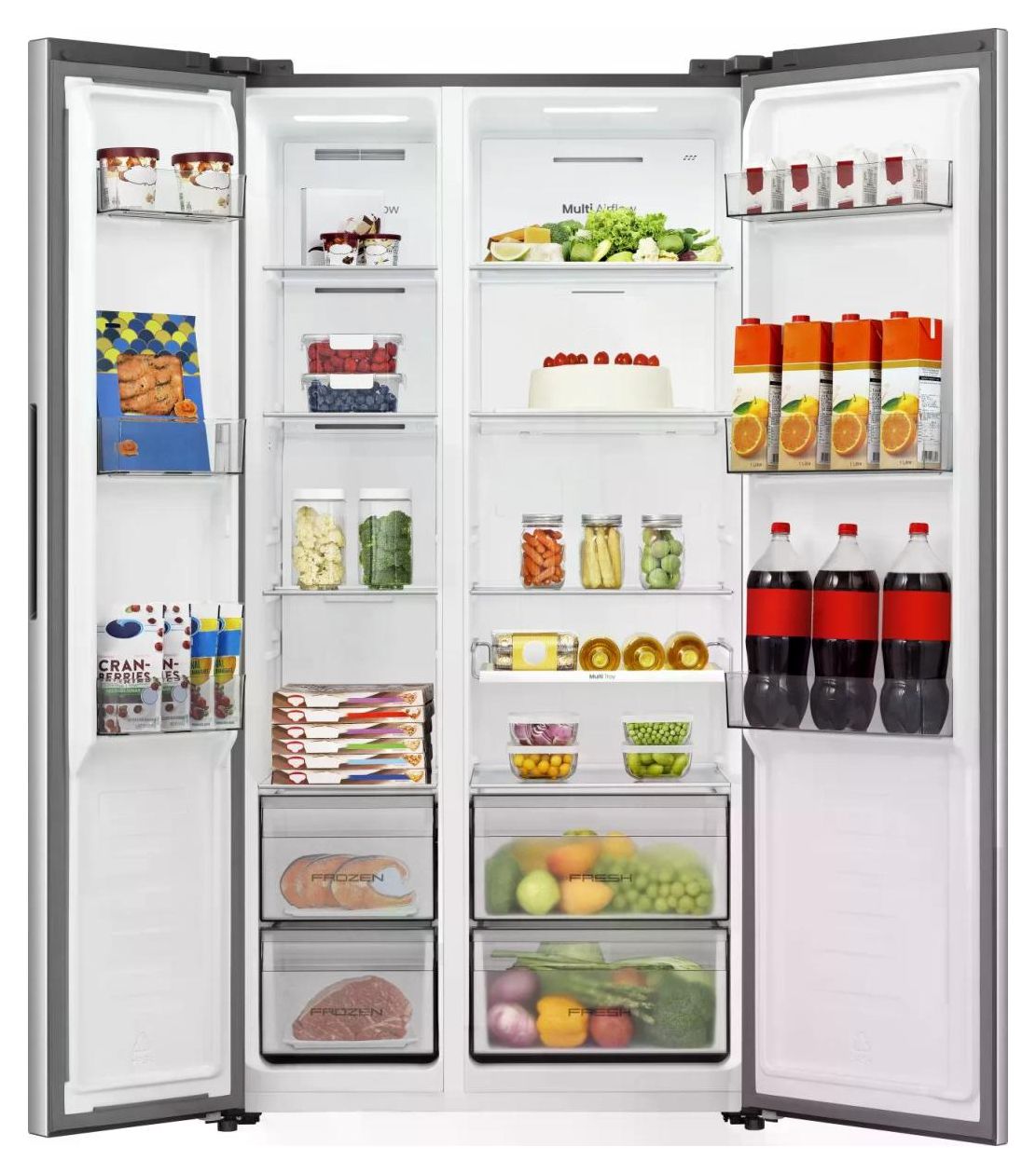 RS3P558NEIE Side-by-Side Kühl-/ Gefrierkombination 347 l / 197 l 318 kWh NoFrost 1786 mm x 911 mm  (Grau) 