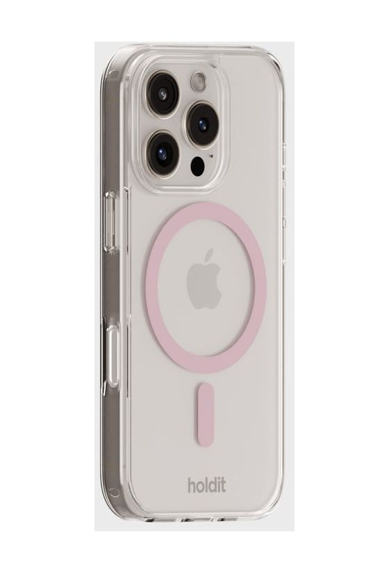 MagSafe Case Cover für Apple iPhone 16 Pro  (Pink, Transparent) 