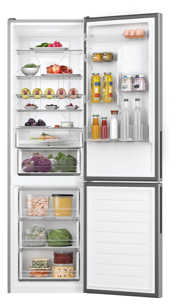 HOCE7620DX 258 l / 119 l Kühl-Gefrierkombi freistehend NoFrost 211 kWh Jahr  (Edelstahl) 