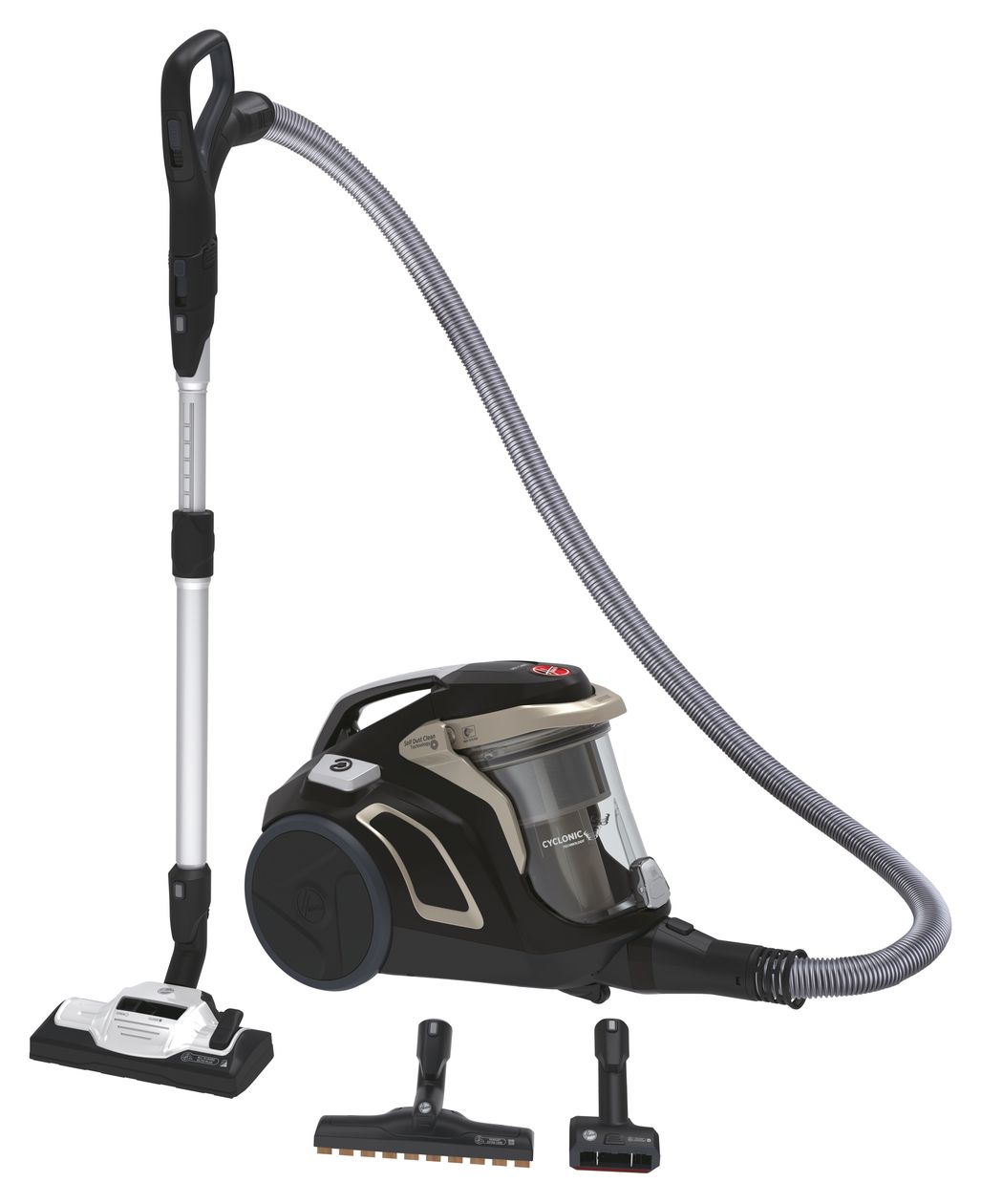 HP720PET Bodenstaubsauger Beutellos 850 W HEPA  (Schwarz) 