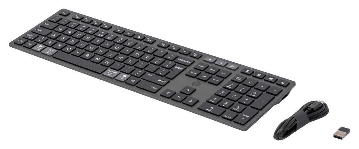 720 Heimbüro Tastatur USB + Bluetooth 2.4 GHz  (Schwarz) 
