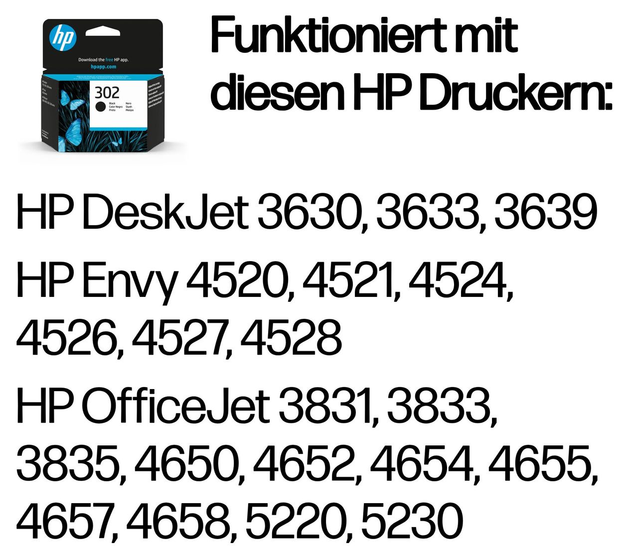 Nr.302 Druckerpatronen Schwarz 170 Seiten 