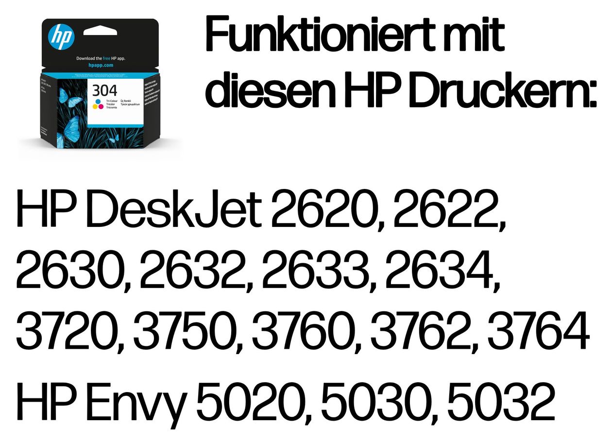Nr.304 Druckerpatronen Cyan, Magenta, Gelb 2 ml 
