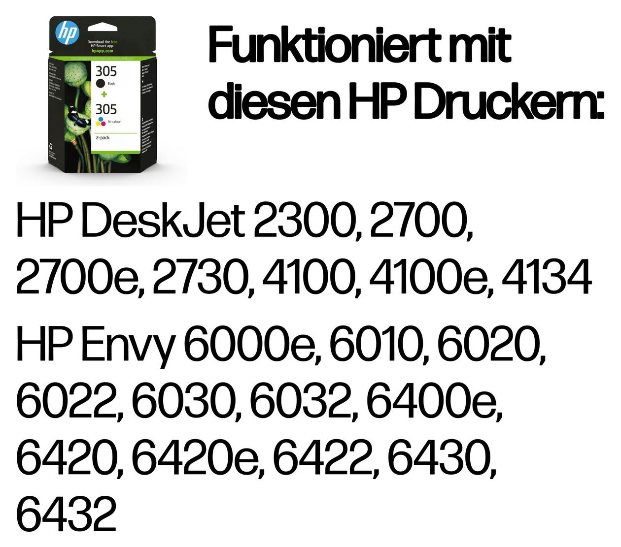 Nr.305 originale Druckerpatronen Schwarz/Cyan/Magenta/Gelb 120 Seiten 