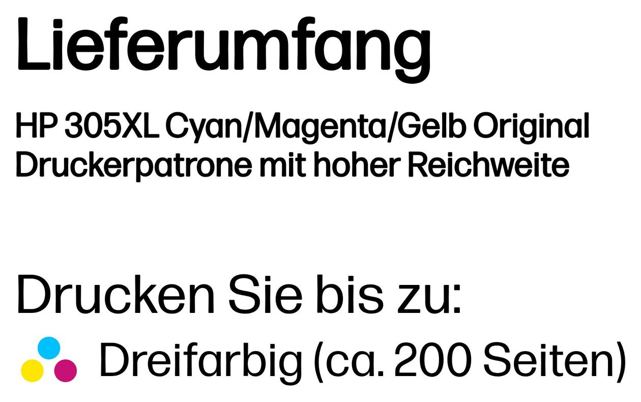 Nr.305XL originale Druckerpatronen Cyan, Magenta, Gelb 5 ml 