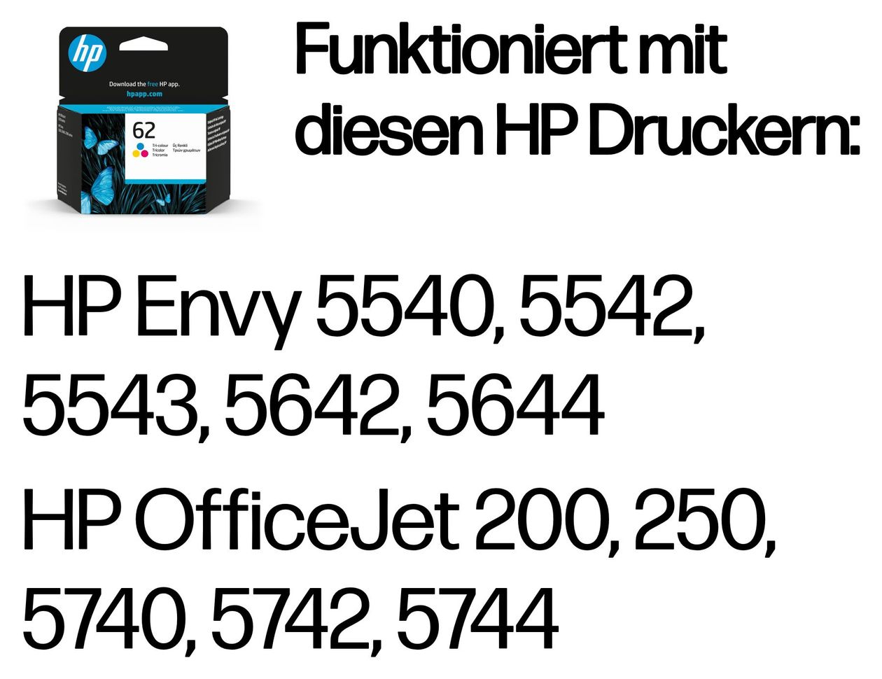 Nr.62 originale Druckerpatrone Cyan, Magenta, Gelb 4,5 ml 