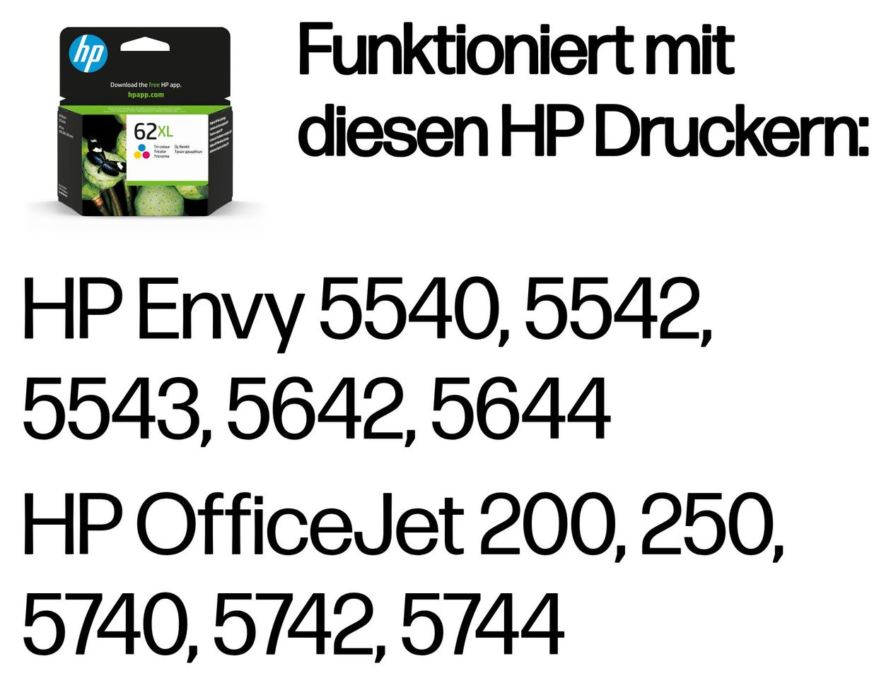 Nr.62XL Druckerpatronen Cyan, Magenta, Gelb 11,5 ml 