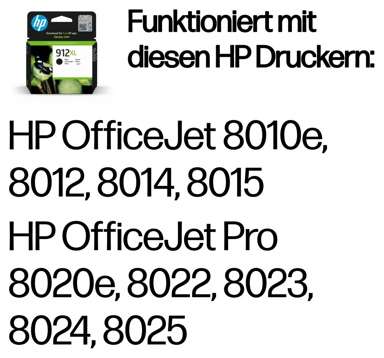 Nr.912XL originale Druckerpatronen Schwarz 18 ml 720 Seiten 