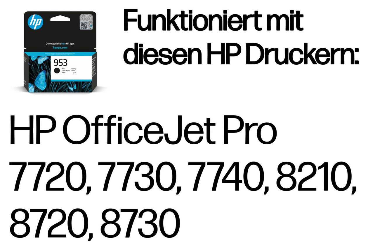 Nr.953 Druckerpatronen Schwarz 20 ml 900 Seiten 