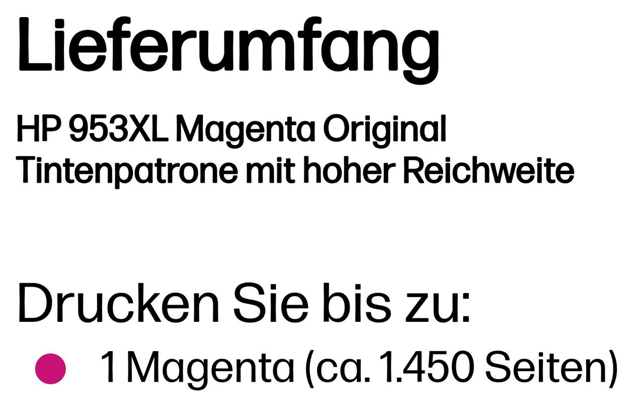 Nr.953XL Druckerpatronen Magenta 18,5 ml 
