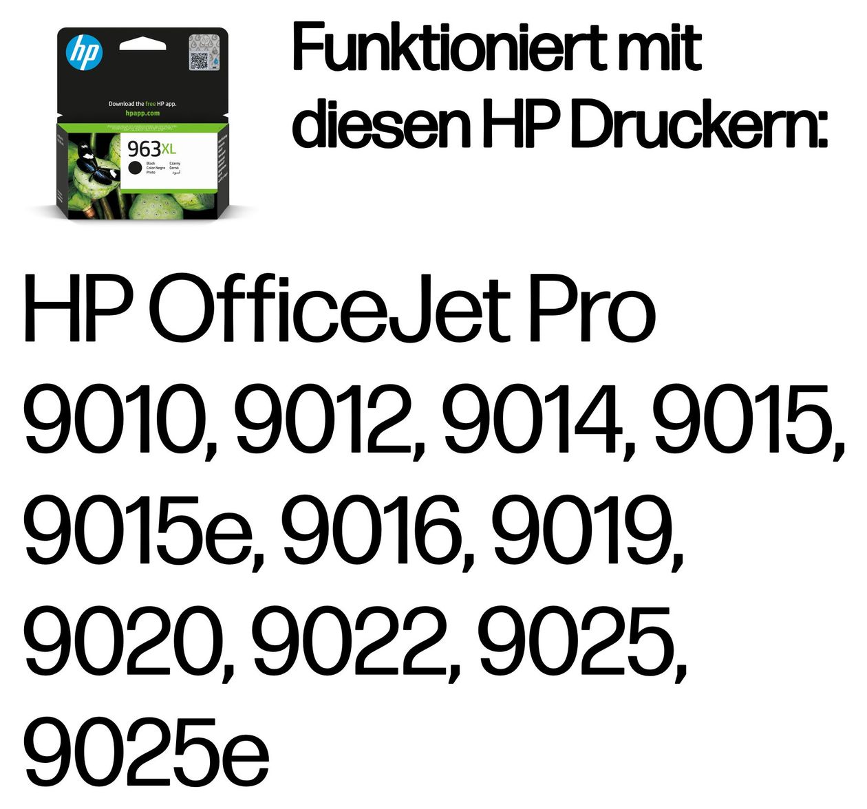 Nr.963XL originale Druckerpatronen Schwarz 47,86 ml 2000 Seiten 