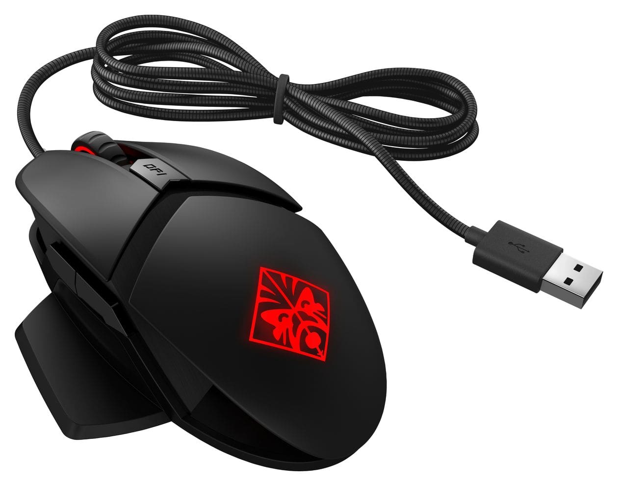Omen Reactor 16000 DPI Gaming Maus Optisch  (Schwarz) 