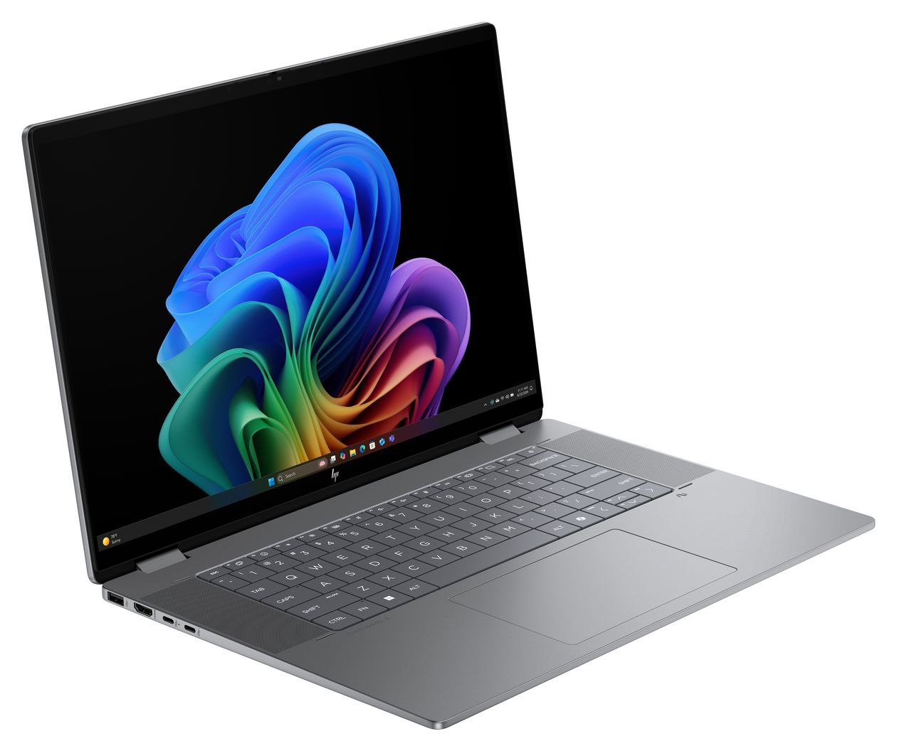 OmniBook X Flip 16-ar0653ng 2K Ultra HD Notebook 40,6 cm (16 Zoll) 1920 x 1200 Pixel 16 GB Ram 1 TB SSD Windows 11 Home AMD Ryzen 5 max. 4,8 GHz intern  (Silber) 